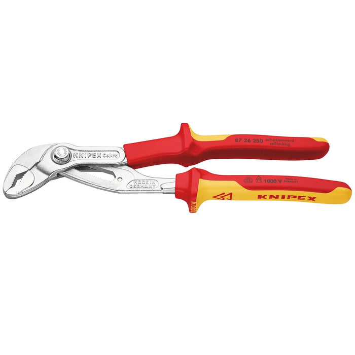 KNIPEX 87 26 250 SB Cobra® VDE High-Tech Water Pump Pliers, 250mm - 87 26 250 SB