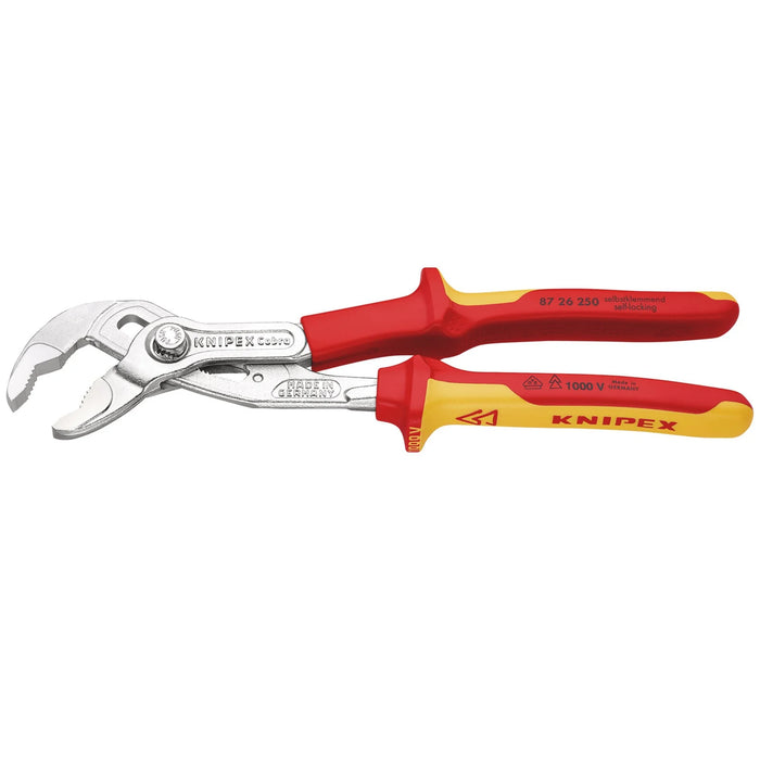 KNIPEX 87 26 250 SB Cobra® VDE High-Tech Water Pump Pliers, 250mm - 87 26 250 SB