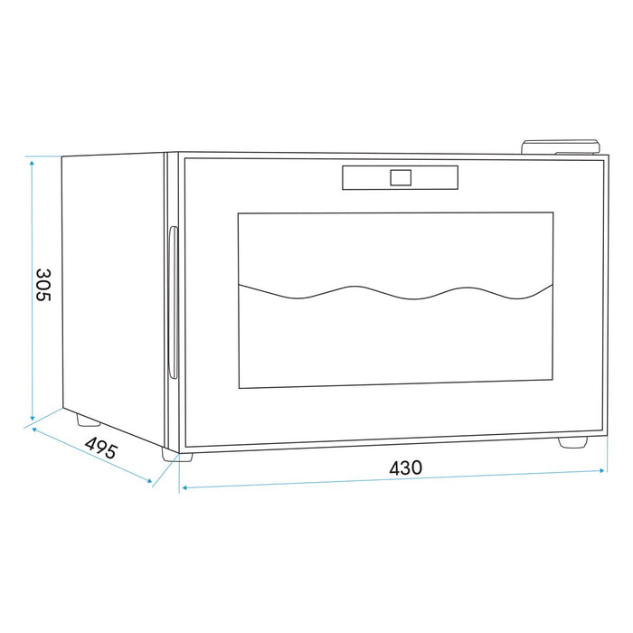 Baridi 8 Bottle Tabletop Wine Fridge & Cooler DH218 Baridi - Town Tools 