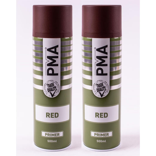 2 x PMA Tough Durable Primer Spray Paint - Red - 500ml PCPA1021 PMA - Town Tools 