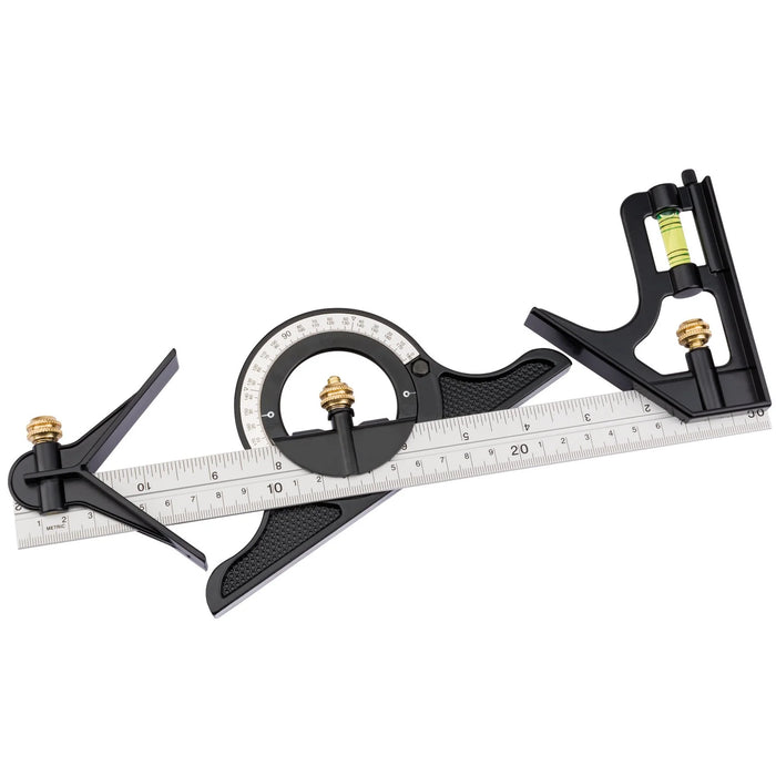 Draper Combination Square with Centre Head and Protractor, 300mm - 8C