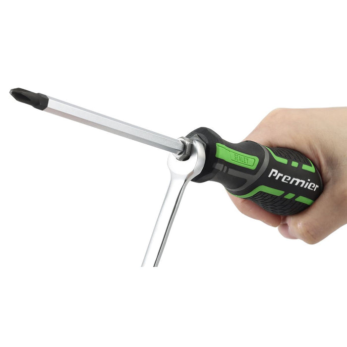 Sealey Premier Premier Hammer-Thru Screwdriver Set 6pc - Hi-Vis Green AK4940HV Sealey Premier - Town Tools 