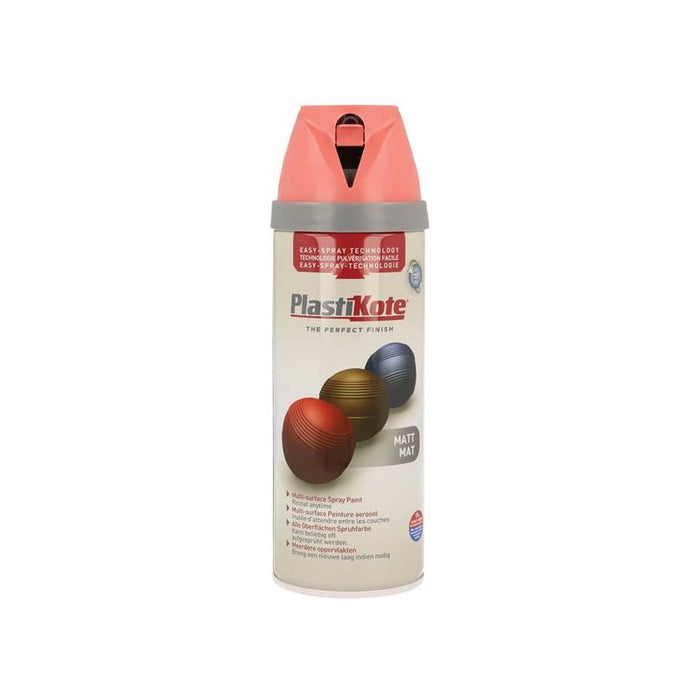 Plastikote Twist & Spray Matt Dusty Coral 400ml PlastiKote - Town Tools