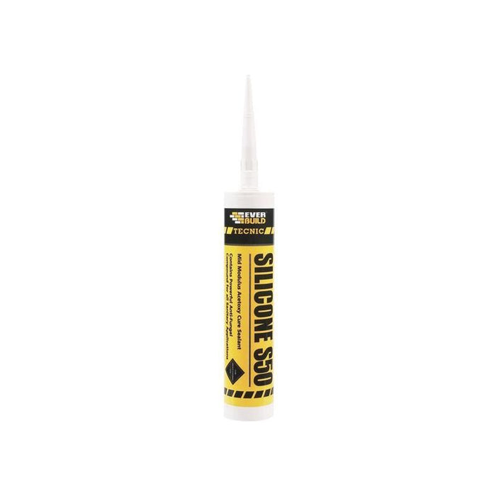 Everbuild Sika Tecnic Silicone S50 White 310ml Everbuild Sika - Town Tools