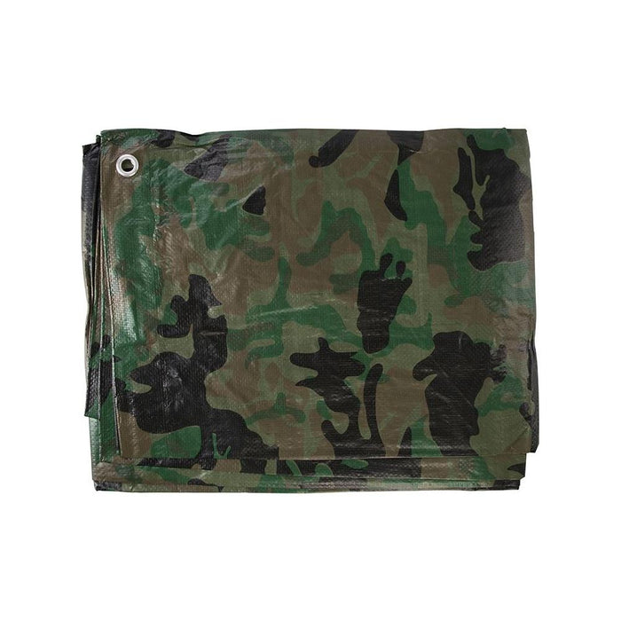 Silverline Camouflage Tarpaulin Cut 2.4 x 3m / Actual 2.3 x 2.85m Silverline - Town Tools 