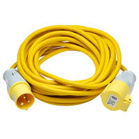 Defender E85123 Arctic Extension Lead, Yellow, 16A, 2.5mm², 10m - E85123
