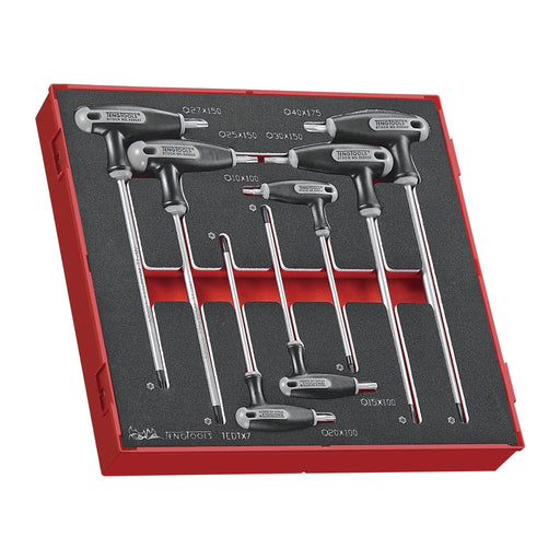 Teng Tools T-Handle TX Key Set FOAM2 7 Pieces Teng Tools - Town Tools 