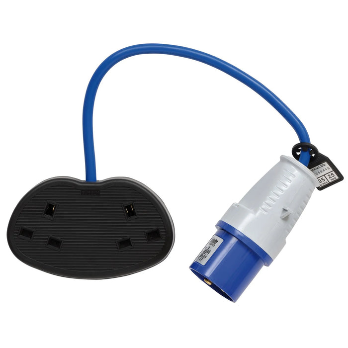 Defender E85302 230V Fly Lead Converter, 16A - 2 x 13A - E85302