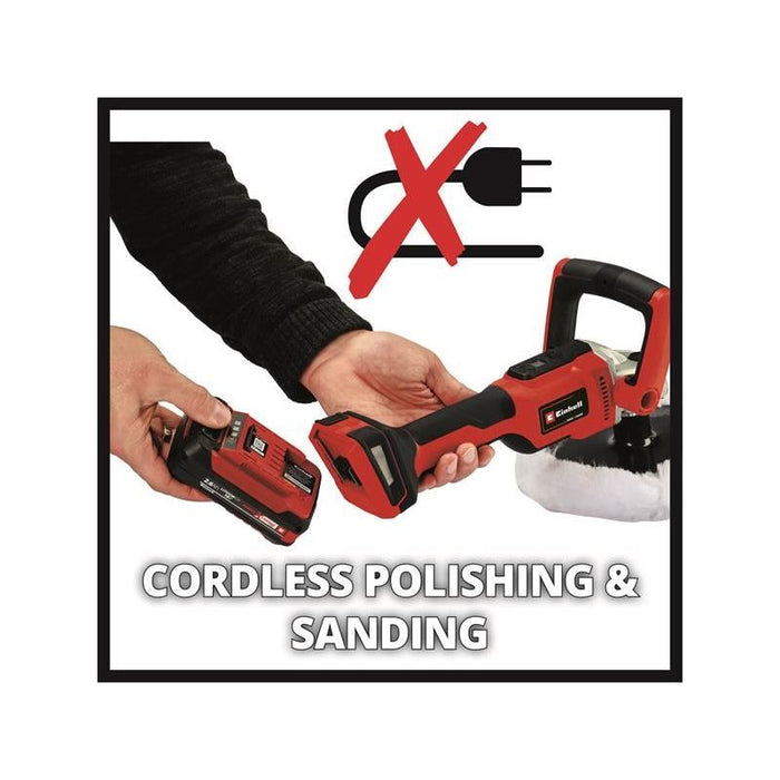 Einhell CE-CP 18/180 Li E-Solo Power X-Change Polisher 180mm 18V Bare Unit Einhell - Town Tools