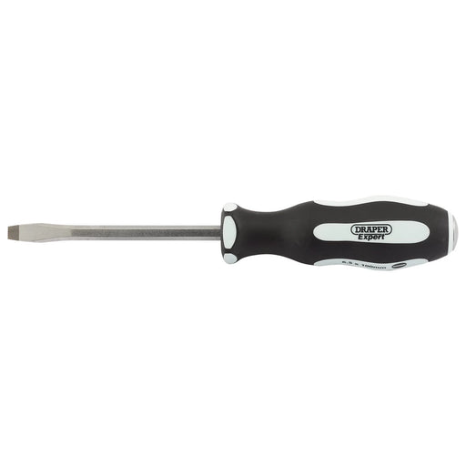 Draper Expert 'Pound Thru' Plain Slot Soft Grip Screwdriver, 6.5 100-150mm - image 1