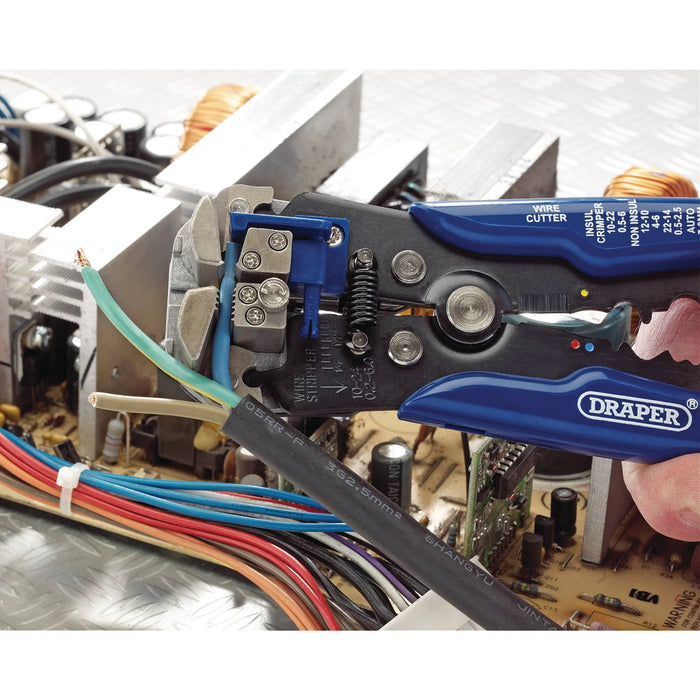 Draper Dual Action Automatic Wire Stripper/Crimper, 205mm - AWS