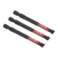 Sealey Slotted 6.5mm Impact Power Tool Bits 75mm 3pc AK8253