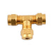 Tool Connection Brass Coupling Tee Piece 6mm 5pc 31121 Tool Connection - Town Tools 