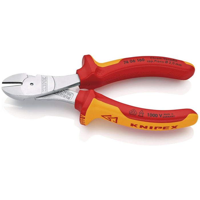 Draper Knipex 74 06 160 SB VDE Insulated High Leverage Diagonal Cutter, 160mm Draper - Town Tools