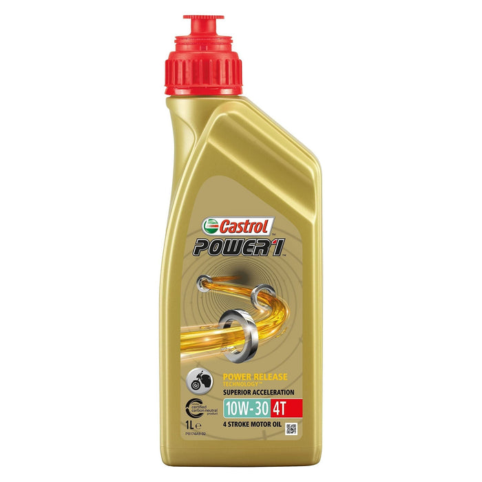 Castrol Power 1 4T - 4 Stroke - 10W-30 - Semi Synthetic - 1 Litre Castrol - Town Tools 