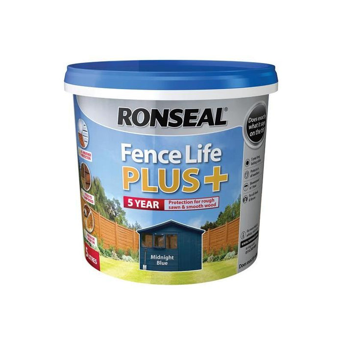 Ronseal Fence Life Plus+ Midnight Blue 5 litre Ronseal - Town Tools