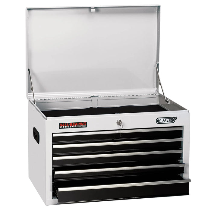 Draper Tool Chest, 5 Drawer, 26", White - TC5D/W