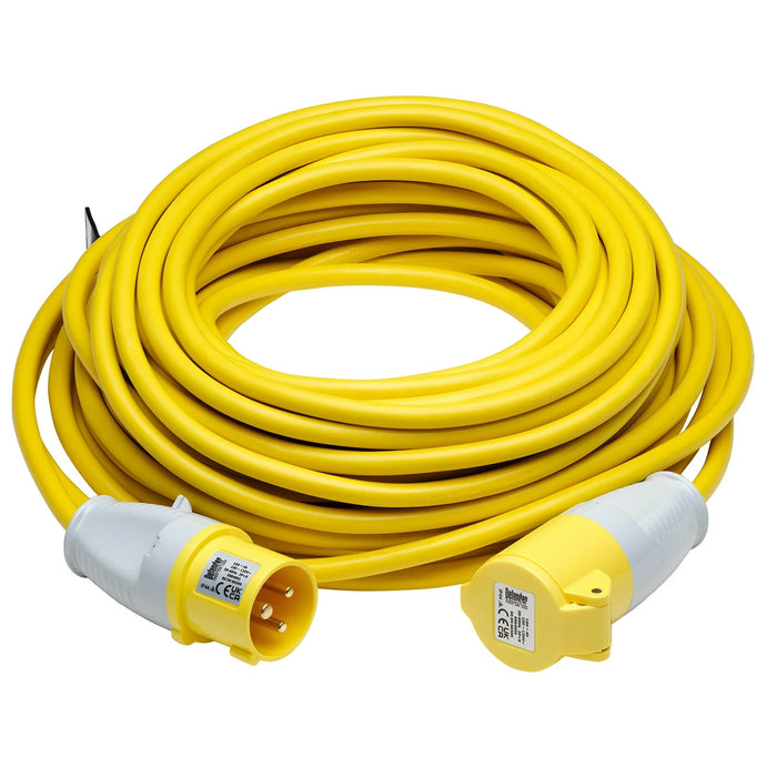 Defender E85233 110V Extension Lead, Yellow, 2.5mm², 16A, 25m - E85233