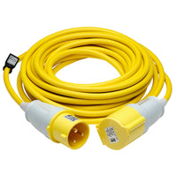 Defender E85240 110V Extension Lead, Yellow, 4mm², 32A, 14m - E85240
