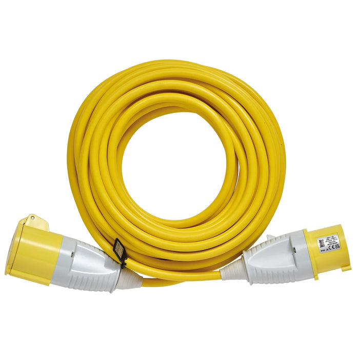 Defender E85240 110V Extension Lead, Yellow, 4mm², 32A, 14m - E85240