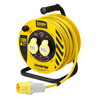 Defender E86455 110V Heavy Duty Industrial Cable Reel, 25m - E86455