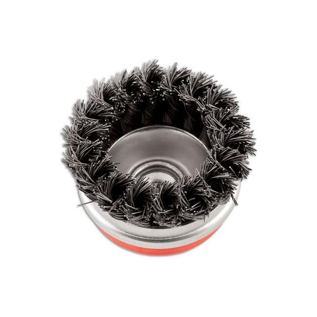 Connect Abracs Twist Knot Cup Brush 70mm x M10 1.5 Pitch 1pc 32129 Tool Connection - Town Tools 