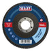 Sealey Flap Disc Zirconium115mm22mm Bore 80Grit FD11580 Sealey - Town Tools 