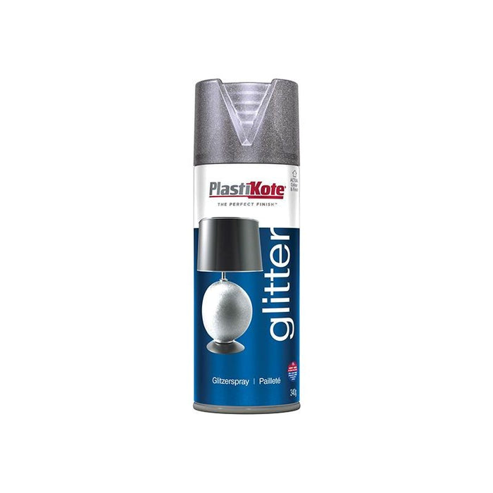 Plastikote Glitter Effect Spray Silver 400ml PlastiKote - Town Tools