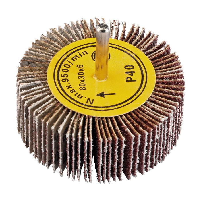 Draper Abrasive Flap Wheel, 80 x 30mm, 40 Grit 76485 Draper - Town Tools 