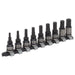 Sealey Hex Key Socket Bit Set 9pc 3/8"Sq Drive Metric Black AK7986 Sealey - Town Tools 