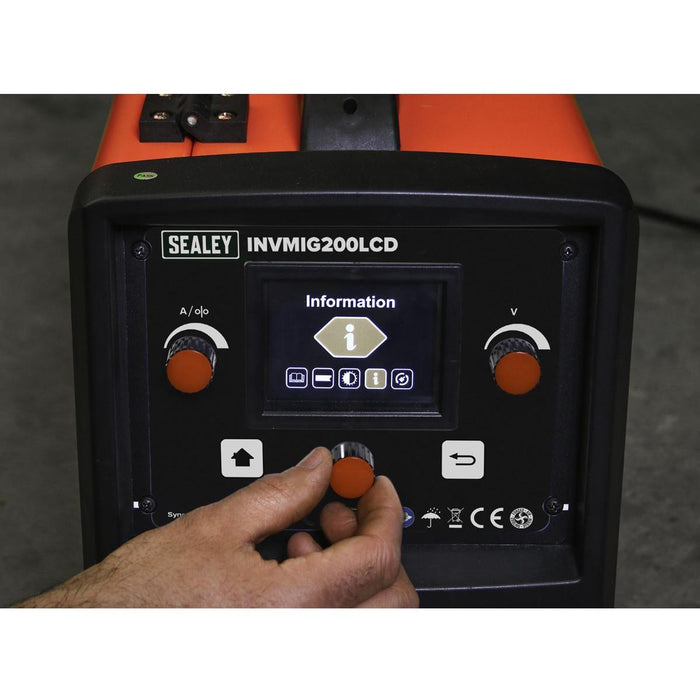 Sealey Inverter Welder MIG TIG & mmA 200A with LCD Screen INVMIG200LCD Sealey - Town Tools 