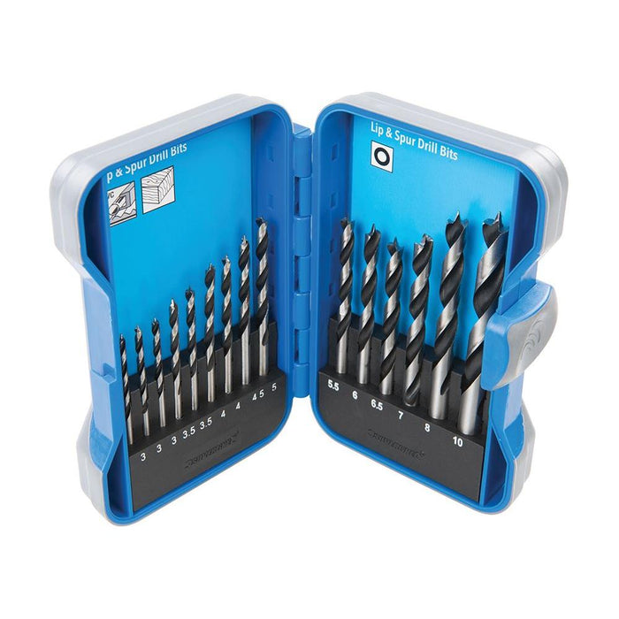 Silverline Lip & Spur Drill Bit Set 15pce 3 - 10mm Silverline - Town Tools 