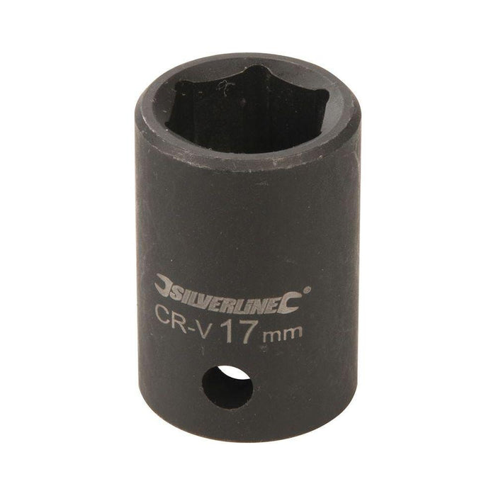 Silverline Impact Socket 1/2" Drive 6pt Metric 17mm Silverline - Town Tools 