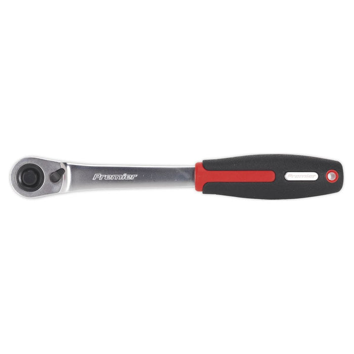 Sealey Ratchet Wrench 1/2"Sq Drive Compact Head 72-Tooth Flip Reverse Platinum S Sealey - Town Tools 