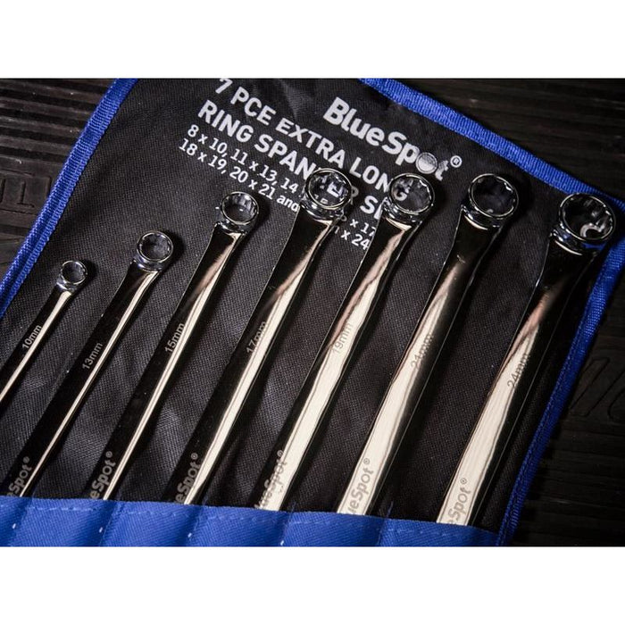Bluespot Tools Extra Long Ring Spanner Set, 7 Piece BlueSpot Tools - Town Tools
