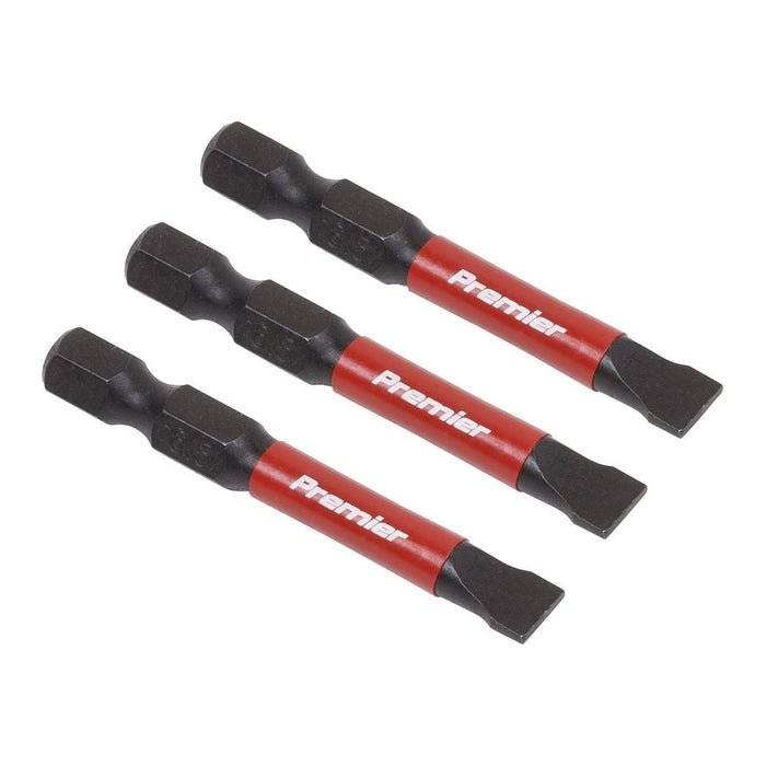 Sealey Slotted 6.5mm Impact Power Tool Bits 50mm 3pc AK8228 Sealey - Town Tools 