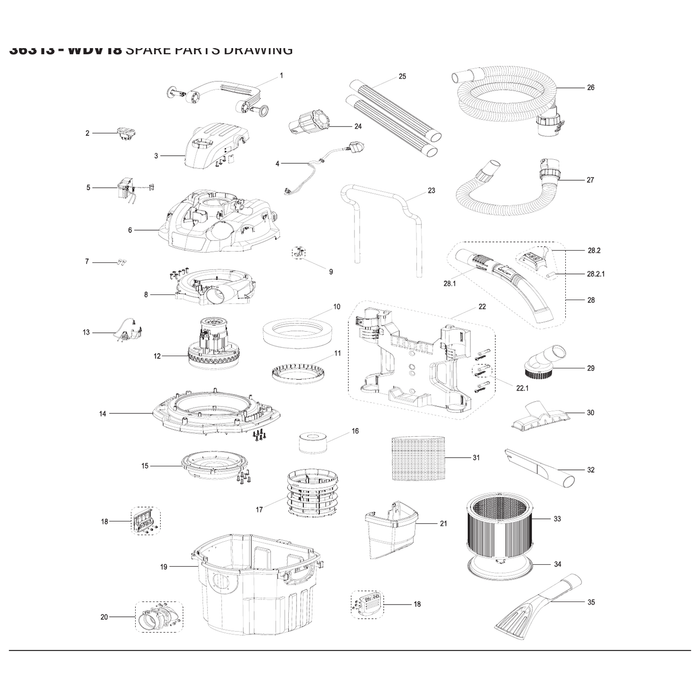 Draper Remote Control Handle Assembly - MPN YWDV18-28
