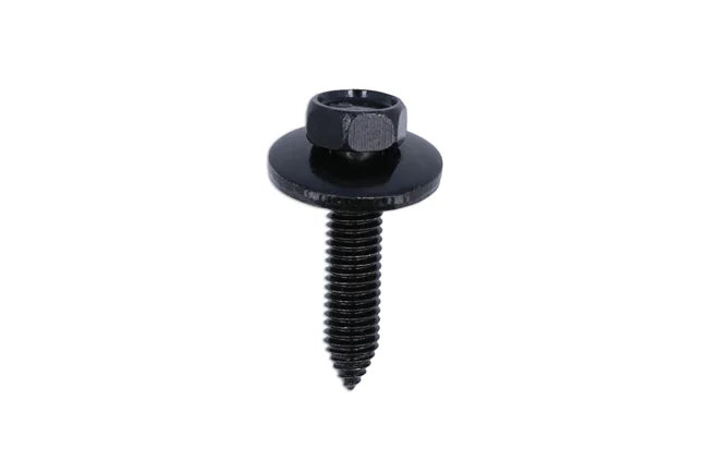 Connect Black Hex-Head Body Screw with Washer - for Vauxhall Opel 50pc - CPL
