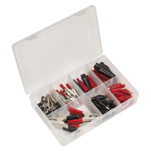 Sealey Crocodile Clip Assortment 60pc - Black & Red AB023CA Sealey - Town Tools 
