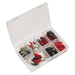 Sealey Crocodile Clip Assortment 60pc - Black & Red AB023CA Sealey - Town Tools 