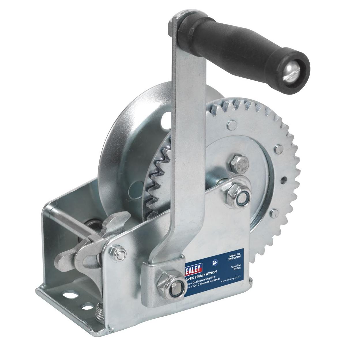 Sealey Geared Hand Winch 540kg Capacity GWE1200M Sealey - Town Tools 