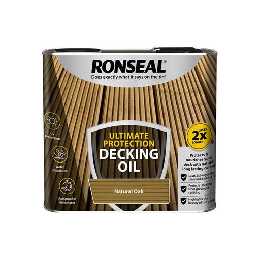 Ronseal Ultimate Protection Decking Oil Natural Oak 2.5 litre Ronseal - Town Tools