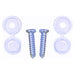 Wot-Nots Number Plate Cap & Screw - White Pearl - Town Tools 