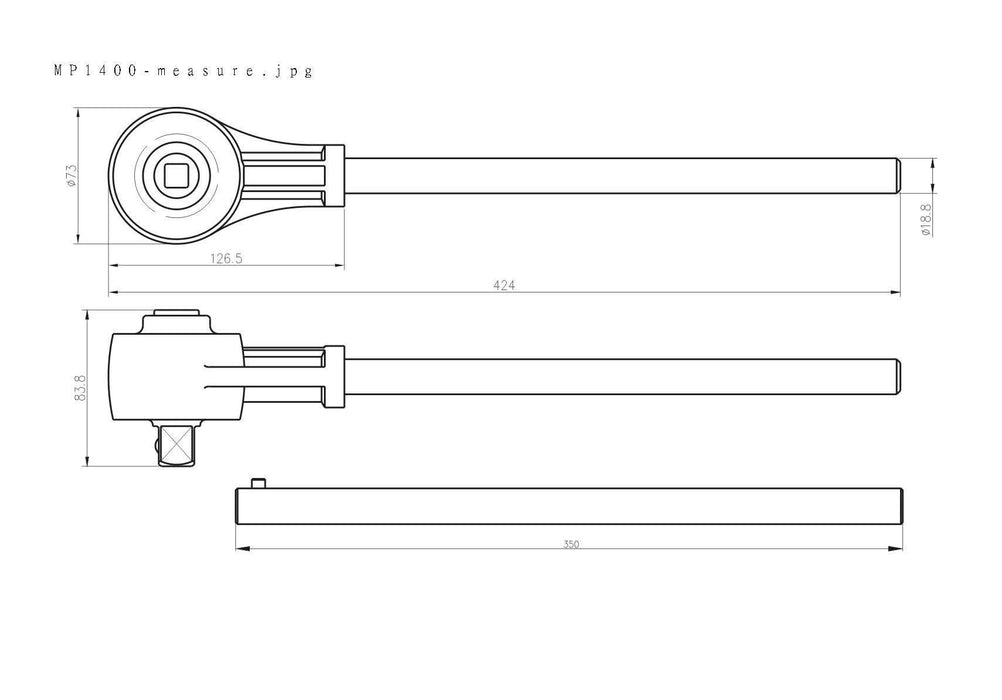 Teng Tools Torque Multiplier 1:3 1/2"F - 3/4"M Teng Tools - Town Tools 