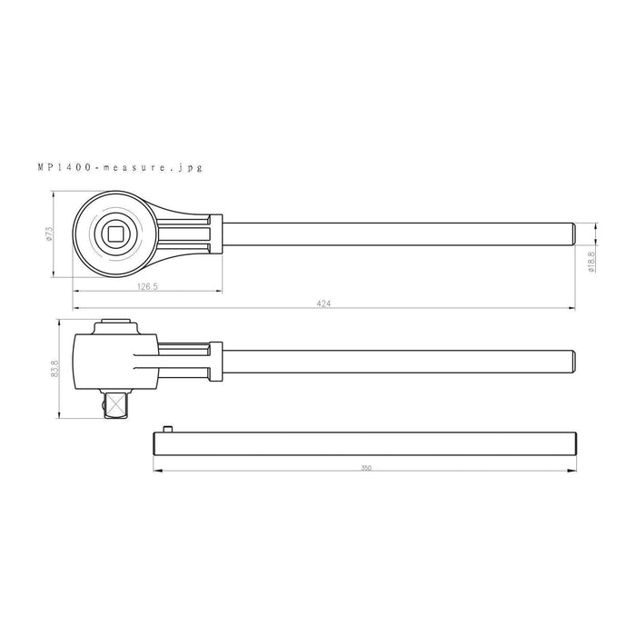 Teng Tools Torque Multiplier 1:3 1/2"F - 3/4"M Teng Tools - Town Tools 