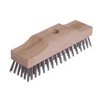 Lessmann Raised Wooden Stock Broom Head 6 Row Steel Wire 220 x 60mm