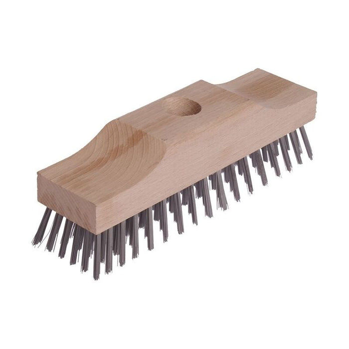 Lessmann Raised Wooden Stock Broom Head 6 Row Steel Wire 220 x 60mm Lessmann - Town Tools