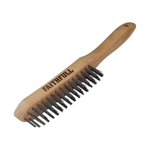 Faithfull 680/4 Heavy-Duty Scratch Brush - 4 Row Faithfull - Town Tools
