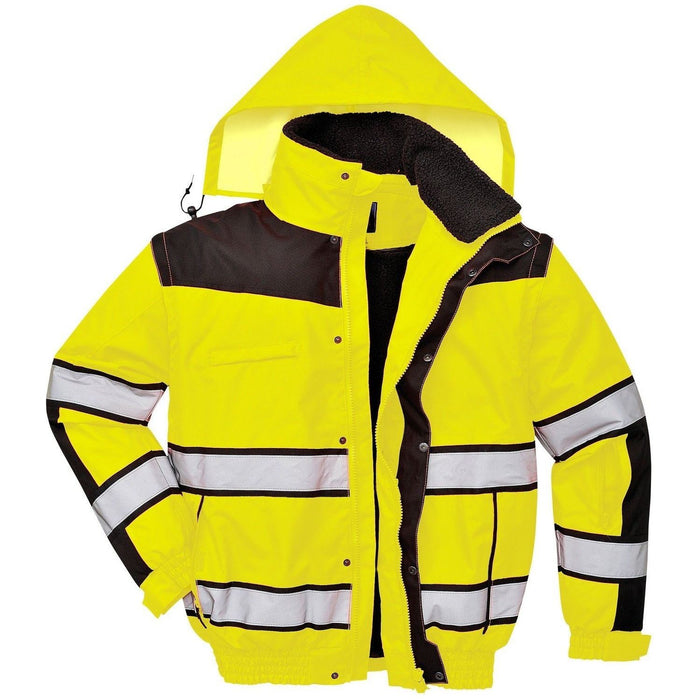 Portwest Hi-Vis Bomber Jacket - Yellow/Black - Medium Portwest - Town Tools 