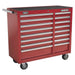 Sealey Rollcab 16 Drawer with Ball-Bearing Slides Heavy-Duty Red AP41169 Sealey - Town Tools 